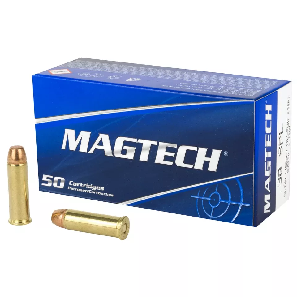 MAGTECH .38 Special 158 Grain FMJ Flat Nose Ammunition - 50 Rounds/1000 Rounds