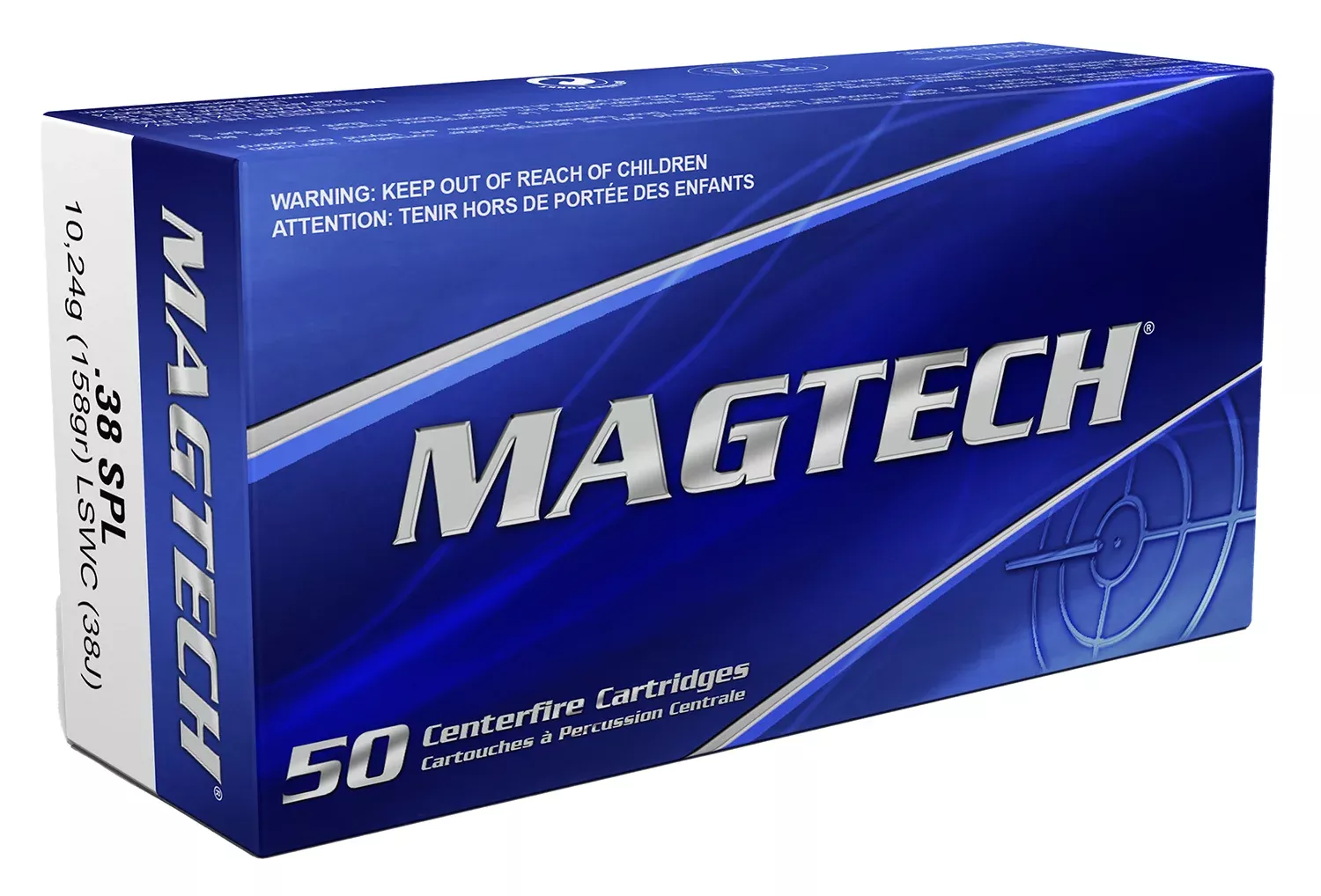 Magtech 38J Range/Training38Special 158gr Lead Semi Wadcutter 50 Per Box/20 Case