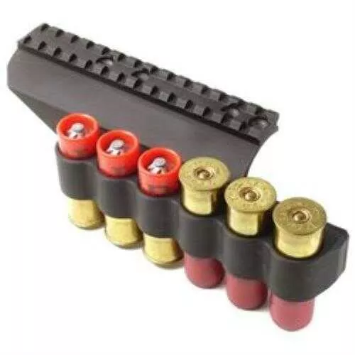 Mesa Tactical 6-Shell SureShell Carrier Side Saddle Mount W/ Rail Black Benelli Super FALSEva 12 Gauge 5.5" 92