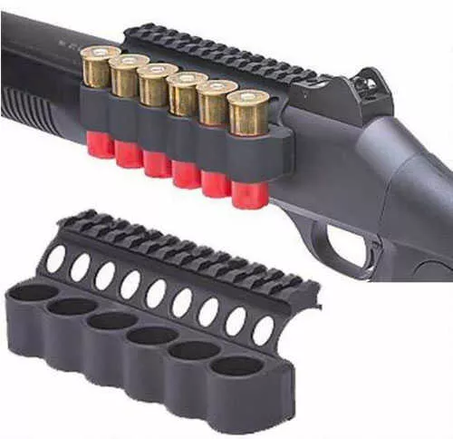 Mesa Tactical 6-Shell SureShell Carrier Side Saddle Rugged, reliable on-gun shotshell carriers. Black Rem 870 12 Gauge 90210