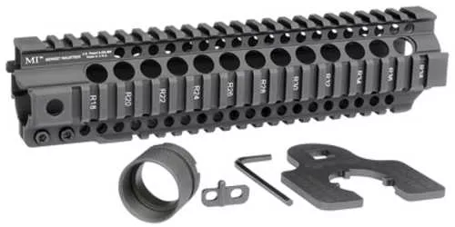 Midwest Industries Combat Rail T-Series Free Float Handguard 10" Length Quad Black AFALSEdized Finish Includes Barrel