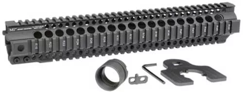 Midwest Industries Combat Rail T-Series Free Float Handguard 14" Length Quad Black AFALSEdized Finish Includes Barrel