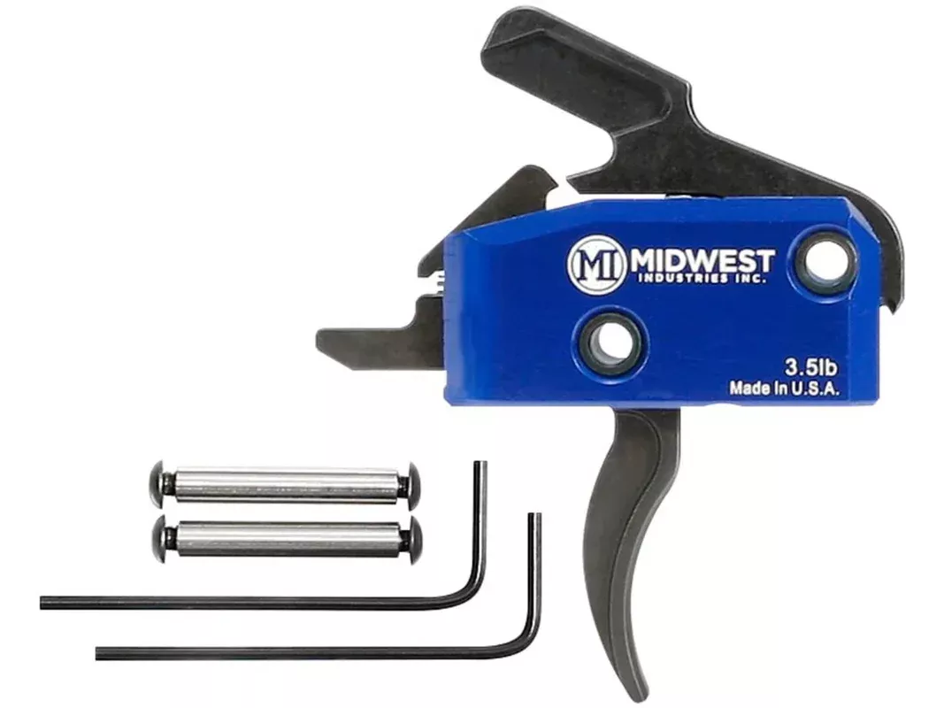 Midwest Industries Enhanced AR-15, AR-10 Single Stage Trigger Curved 3.5 lb Pull