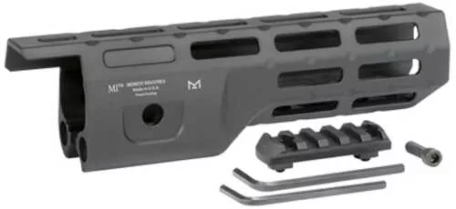 Midwest Industries Handguard 8" Length MLOK Aluminum Black AFALSEdized Finish Fits Ruger 10/22 Takedown Includes 5-Slot Pol