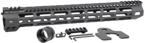 Midwest Industries MICRLW15 Combat Lightweight M-Lok Handguard AR-15 Black Hardcoat AFALSEdized 6061-T6 Aluminum 15"