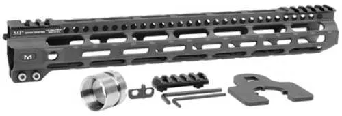 Midwest Industries MIULW14 Ultralight M-Lok Handguard AR-15 Black Hardcoat AFALSEdized 6061-T6 Aluminum 14"