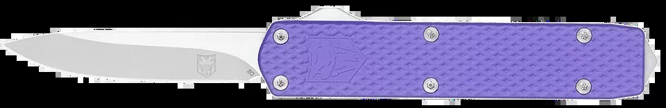 Mini Mamba Gen II OTF Knife with Stonewashed D2 Blade and Purple Anodized Handle