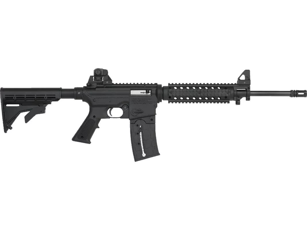 Mossberg 715T Flat Top Semi Automatic Rifle 22 Long Rifle 16.25″ Blued Threaded Barrel Black Frame Black Pistol Grip