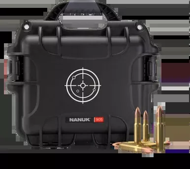 Nanuk 905 Ammo Case 223 Rem Black/White Resin 525 Capacity