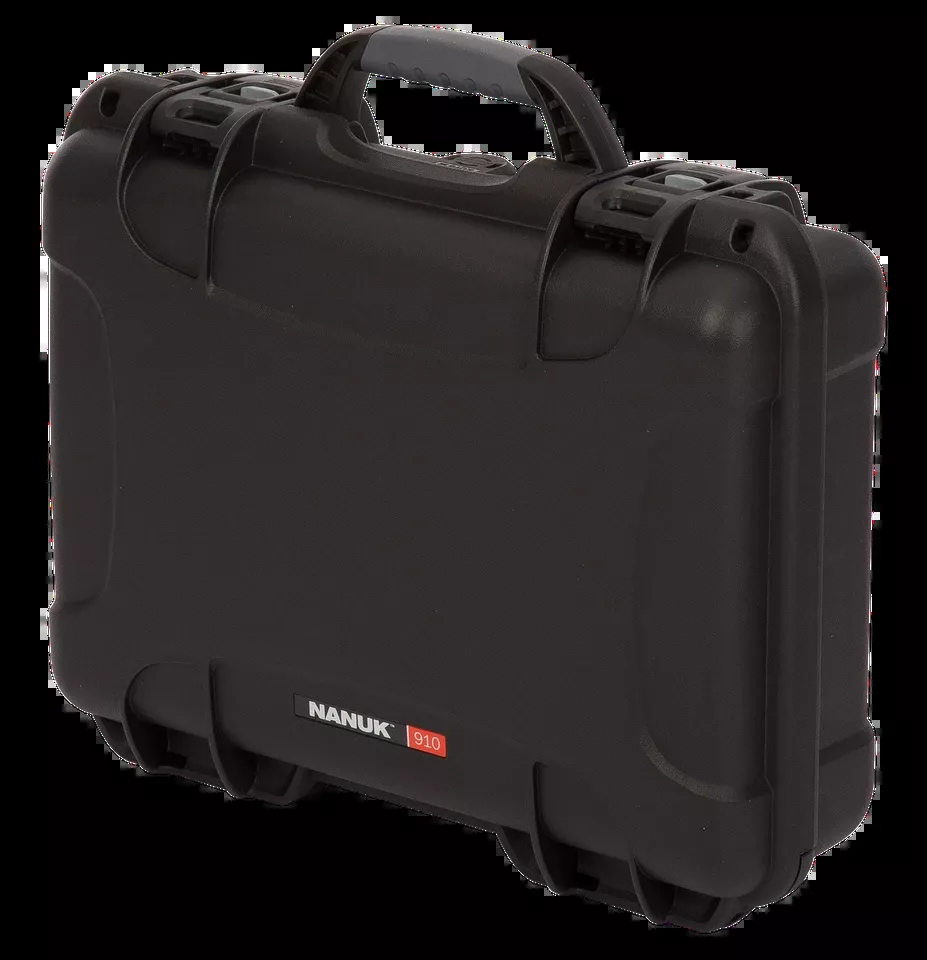 Nanuk 910 Waterproof Black Resin Case with Foam Padding - Airline Approved