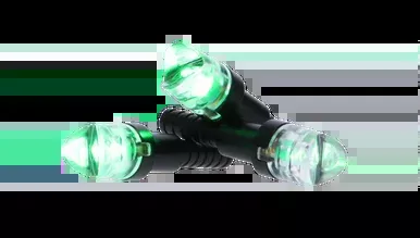 NAP Thunderglo Illuminated Nock Green Polycarbonate Aluminum Shaft 6 Pack