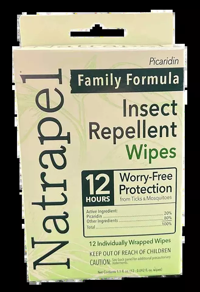 Natrapel Insect Repellent Wipes - 12-Hour Protection, 12-Pack