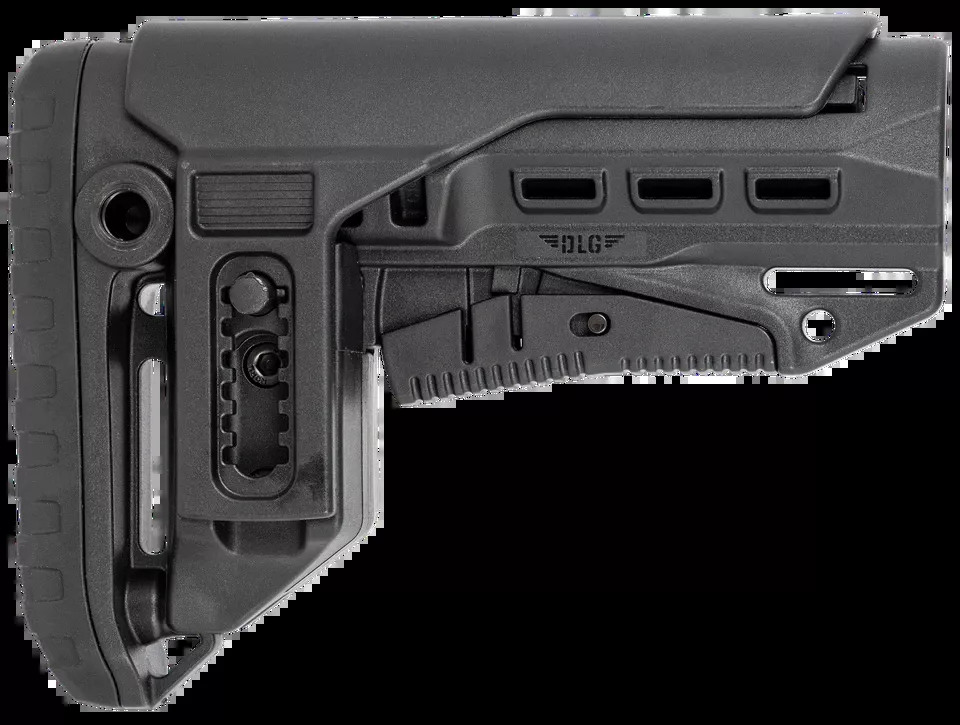 NcStar DLG-130-052 Compact PCP52 Mil-Spec Black Synthetic Collapsible Stock with Adjustable Cheekpiece