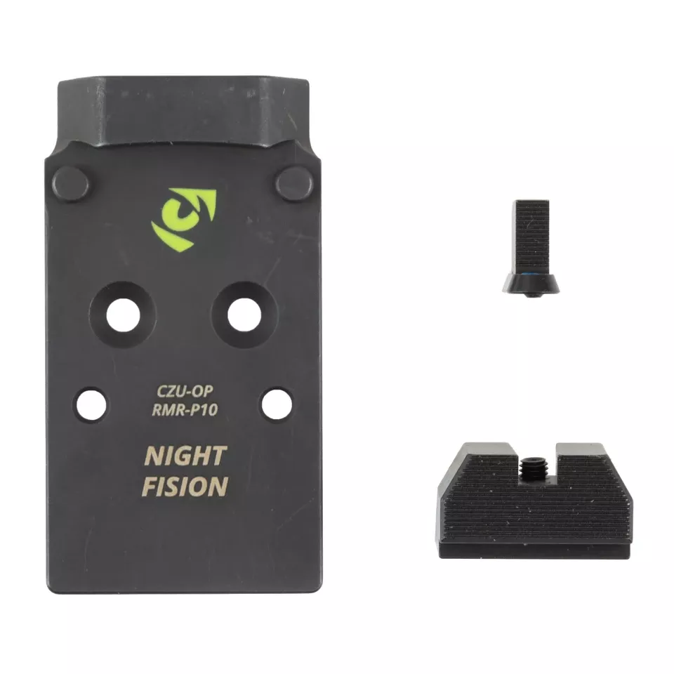 Night Fision CZ P10 RMR/507C Plate + Backup Sight Black