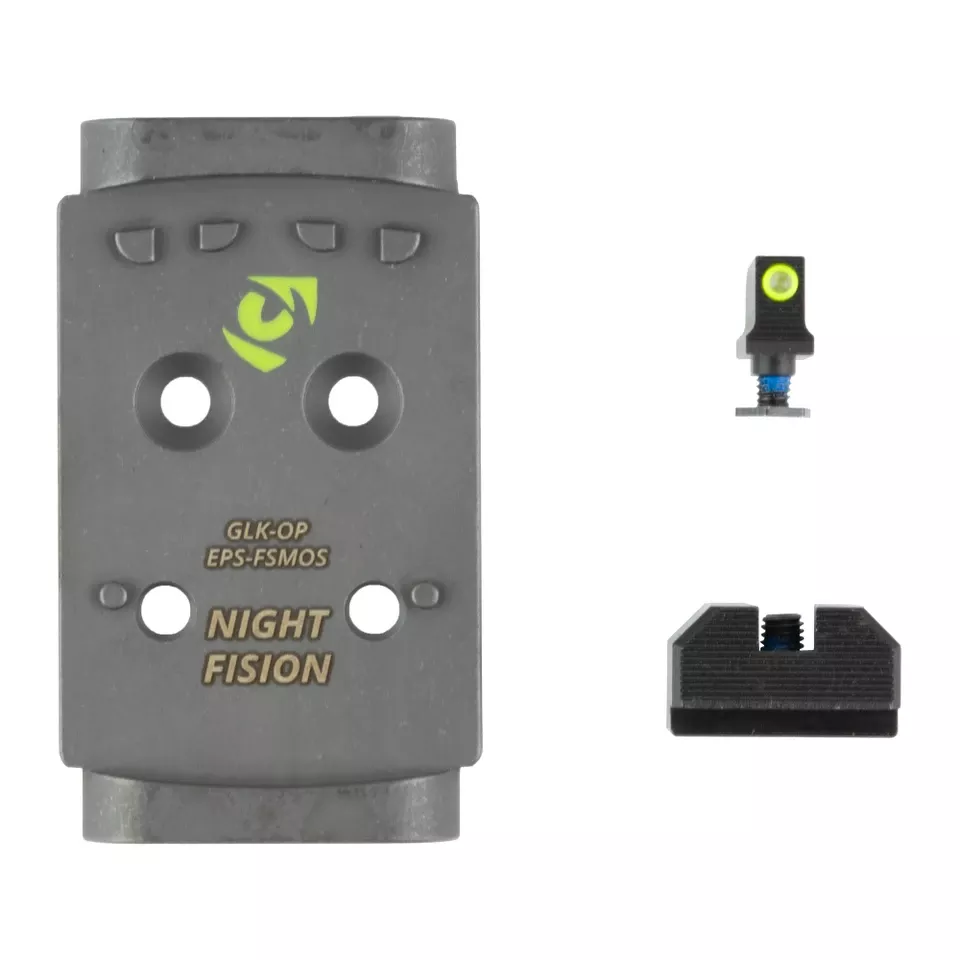 Night Fision Optic Plate+BUIS for Glock MOS Black