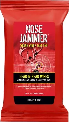 Nose Jammer Gear and Rear Wipes 7"x6" - 20 Pack