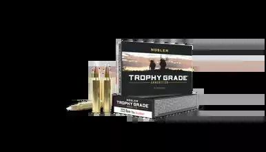 Nosler Trophy Grade Ammo 223 Rem, 70g AB SP, 20 Rounds