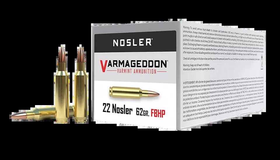 Nosler Varmageddon 22 Nosler 62gr FBHP - 50/Box, 5/Case