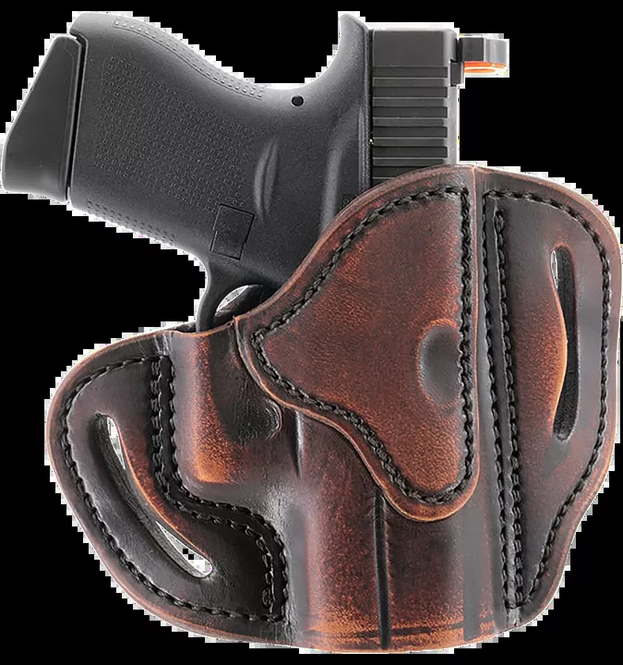 Optic Ready OWB Compact Leather Holster for Glock 43/Sig P365 - Right Handed