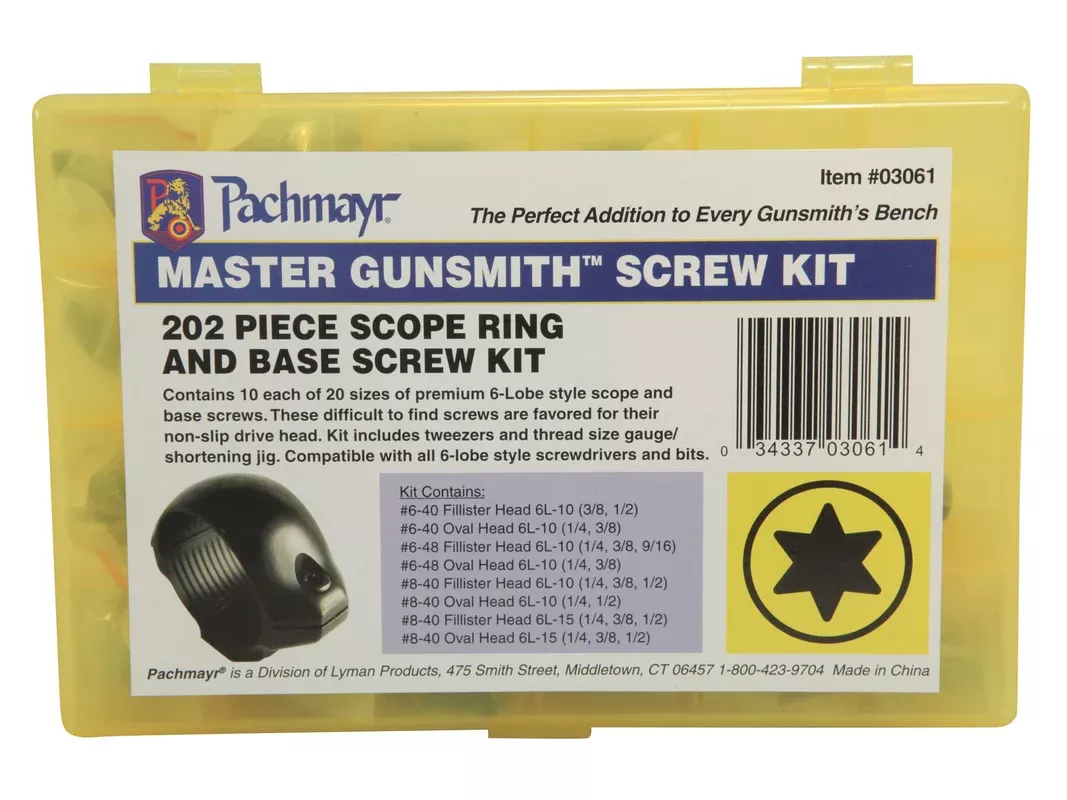 Pachmayr Master Gunsmith Scope Ring and Base Screw Kit Torx Head 202 Piece