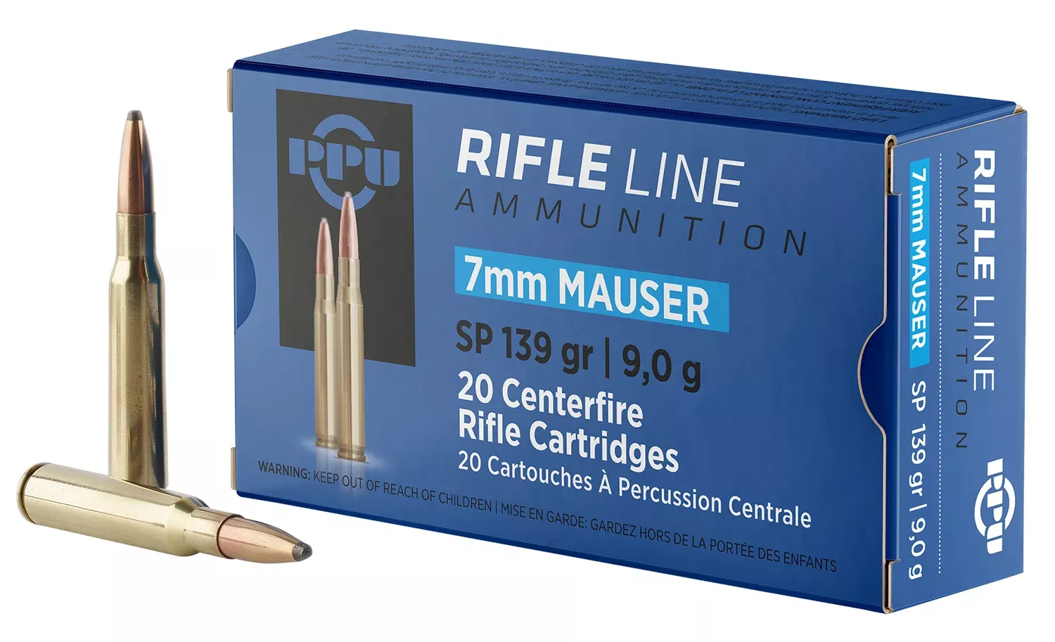 PPU PP7 Metric Rifle7mmMauser 139gr Soft Point 20 Per Box/10 Case