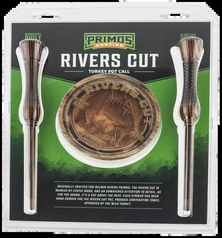 Primos PS2921 Rivers Cut Turkey Call - Brown Hardwood Friction Sounds