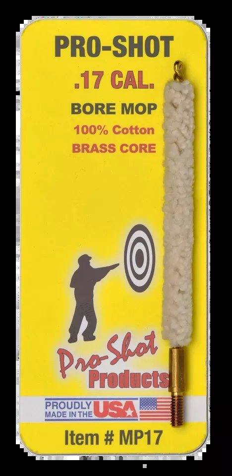 Pro-Shot .17 Cal Rifle Bore Mop with Brass Core and #5-40 Thread