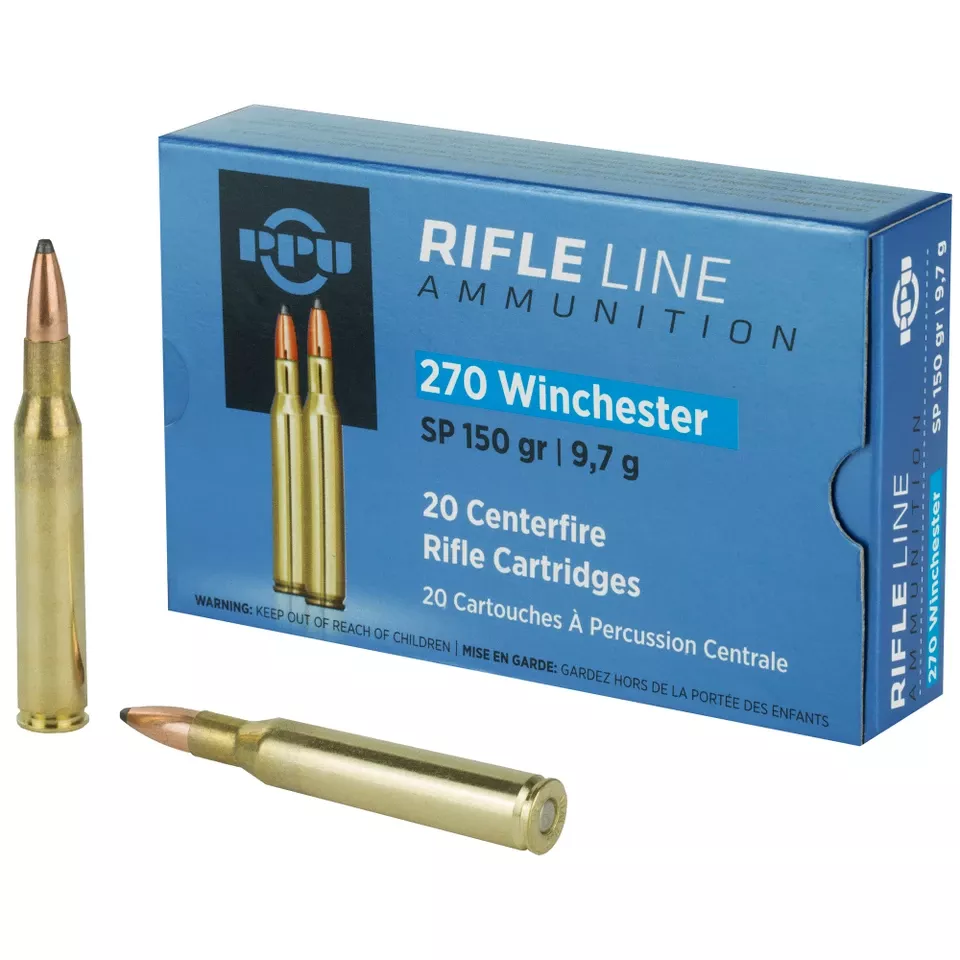 Prvi Partizan 270 Win Soft Point 150 Grain Ammunition - 20 Rounds/200 Rounds