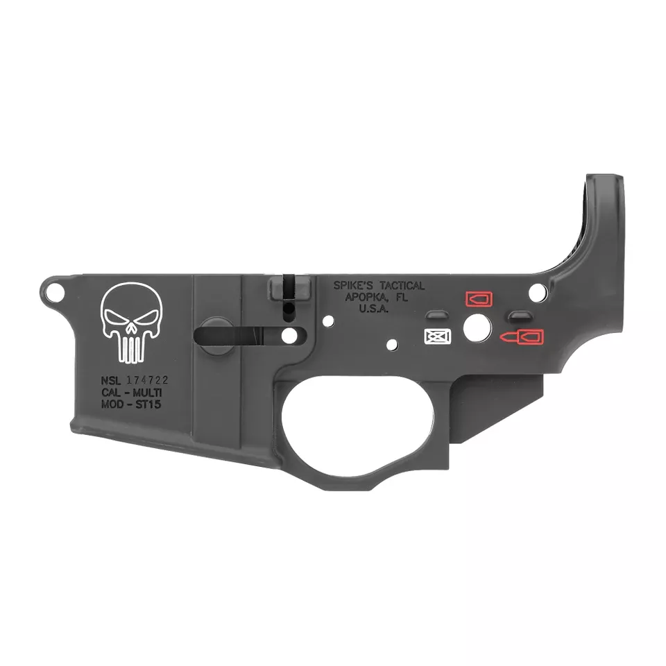 Punisher-Themed Stripped Lower by Spike's Tactical