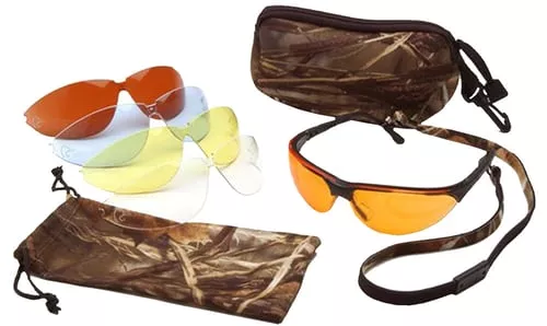 Pyramex DUCLAM1 Ducks Unlimited Shooting Kit Adult Clear/Amber/Orange/Vermilion/Sunblock Bronze Lens Anti-Fog Matte Black Frame