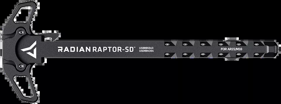 Radian Weapons Raptor SD Ambi Charging Handle - Black, Gas Ported, AR-15/M16 Compatible