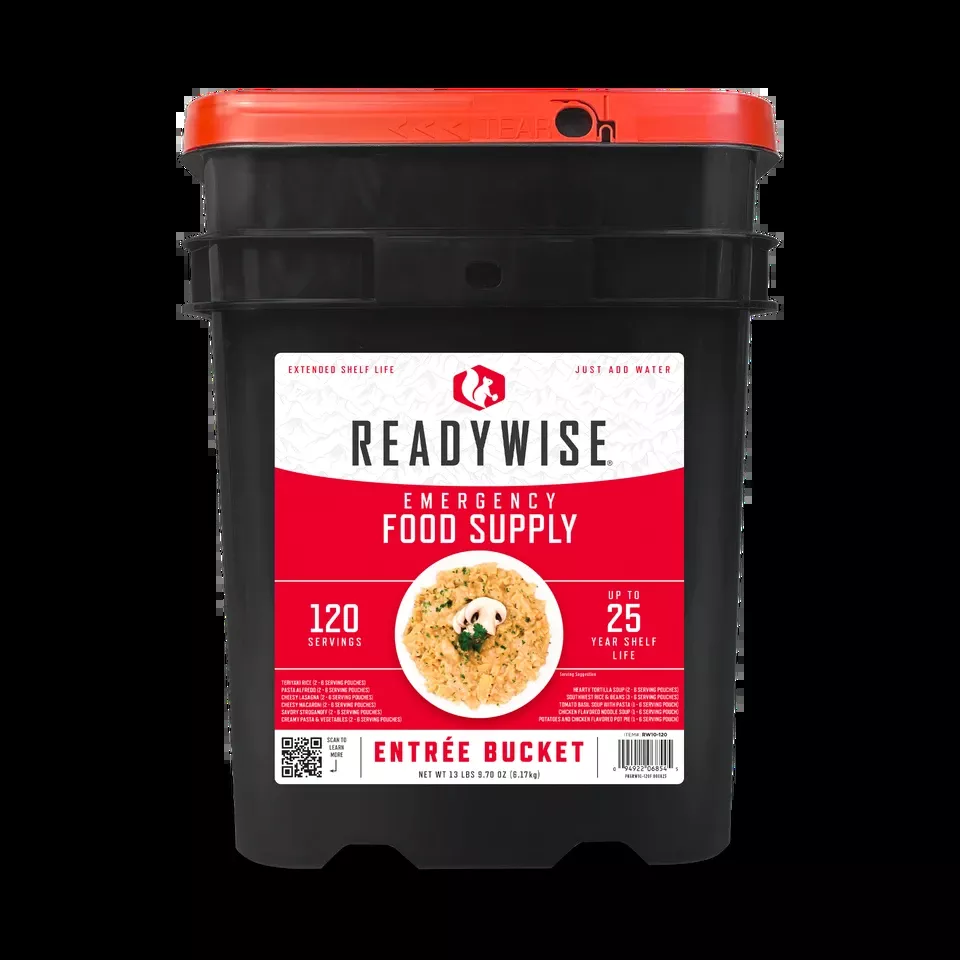 ReadyWise 120-Serving Freeze-Dried Entree Bucket