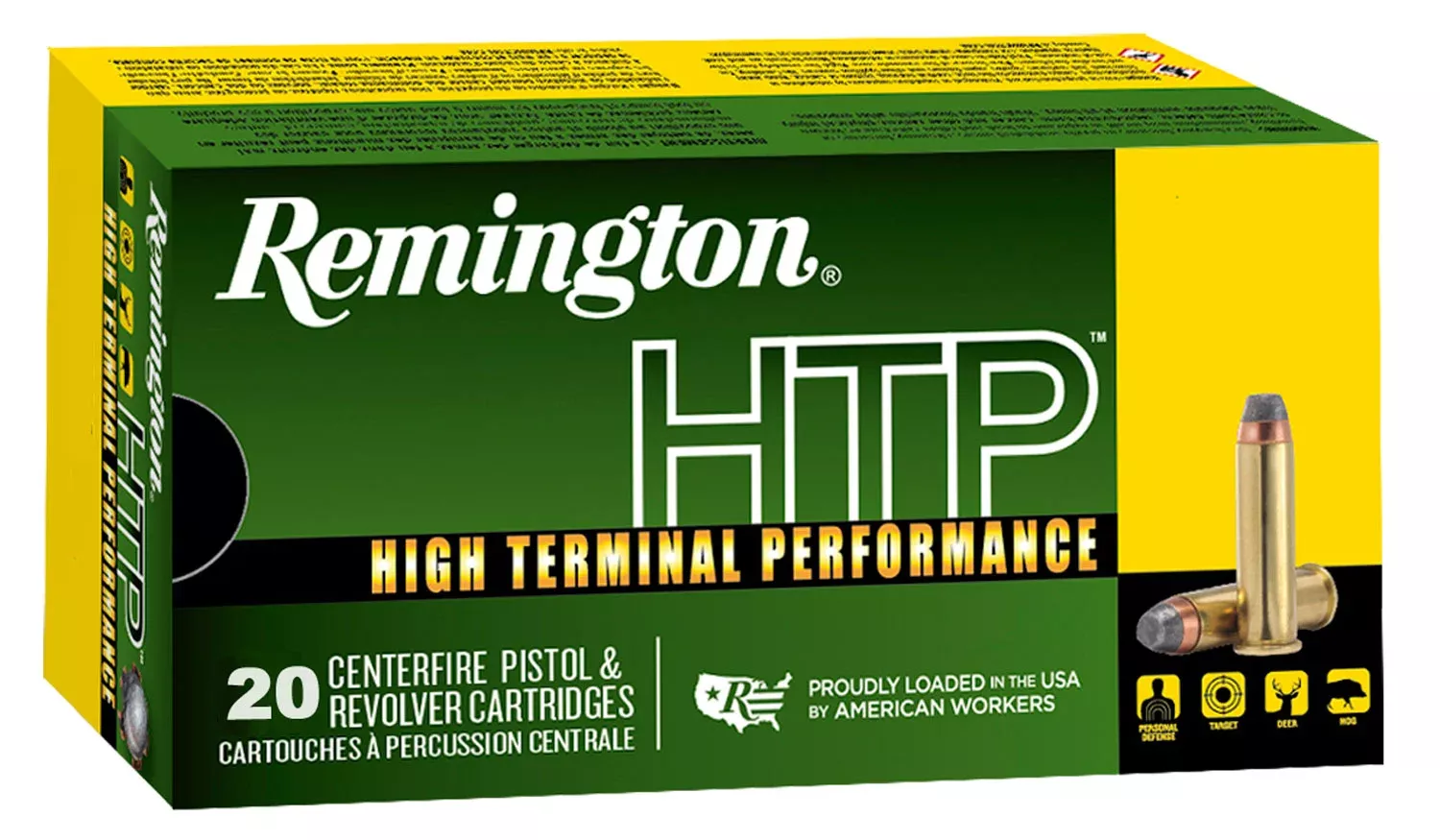 Remington Ammunition 21455 HTP45ACP 230gr Jacketed Hollow Point 20 Per Box/25 Case