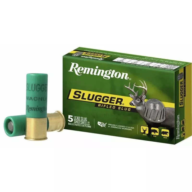 Remington Slugger Rifled Slug 12 ga 2 3/4″ MAX 1 oz Slug 1680 fps 5/ct