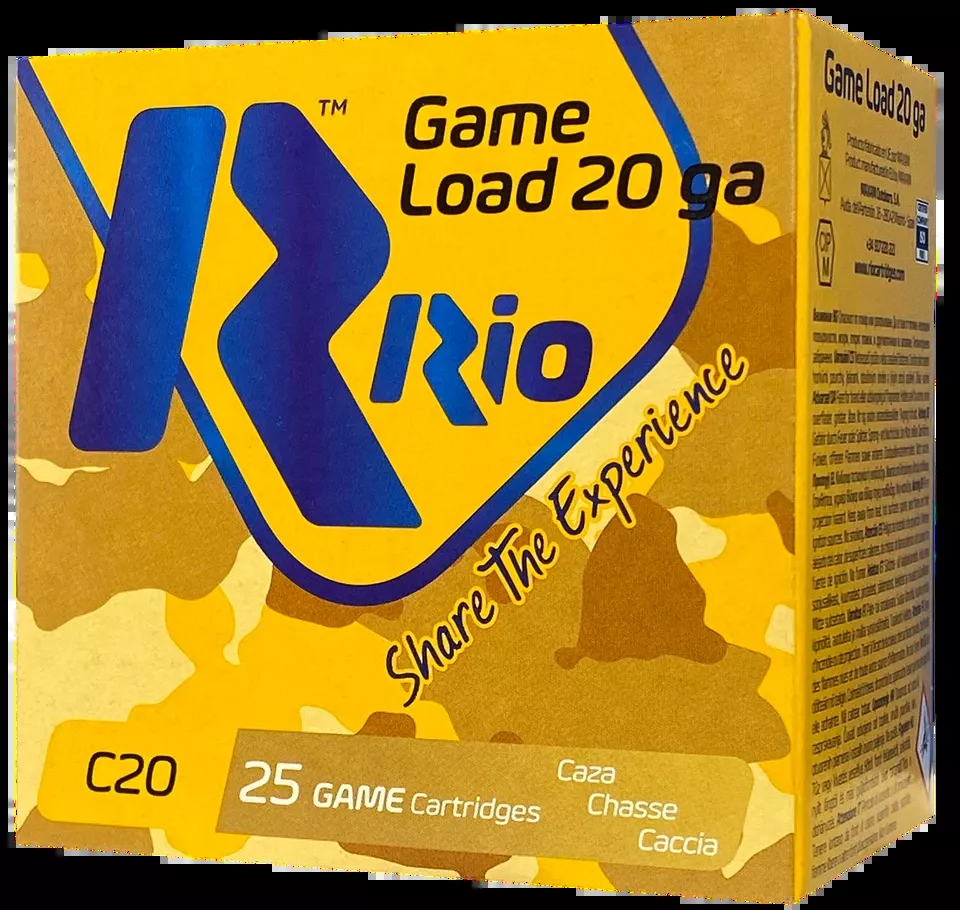 Rio Ammunition 20 Gauge Game Load 1oz 6 Shot - 25 Rounds per Box