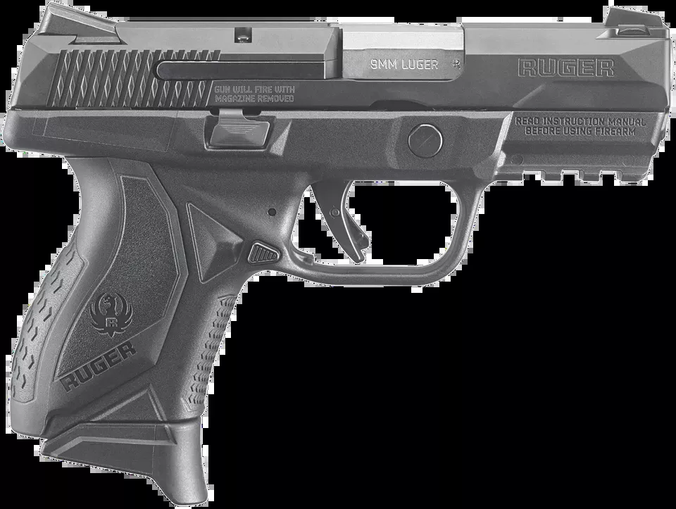 Ruger 8635 American Compact 9mm Luger 17+1 with Stainless Steel Barrel and Black Polymer Frame