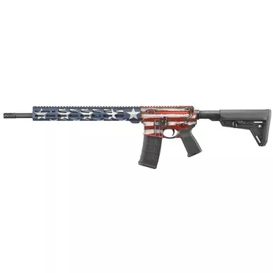 Ruger AR-556 Rifle 5.56mm NATO 18″ Barrel American Flag Cerakote