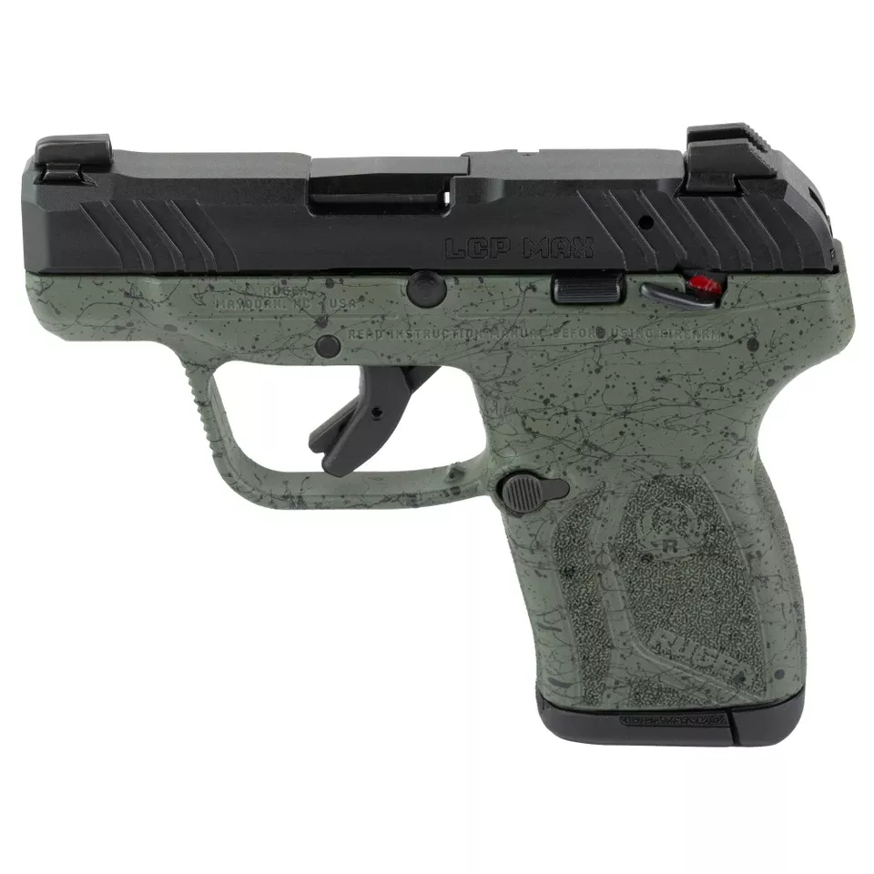 Ruger LCP Max .380 ACP 2.8" 10rd Black/Green