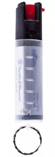 S&W Pepper Spray 1251 Pepper SprayOC Pepper Range 10 ft 0.75 oz Clear Includes Keycap
