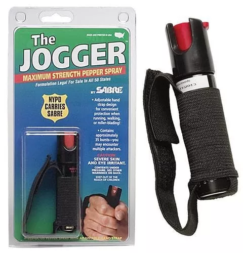 Sabre 922JOCUS Self Defense Spray Runner Range 12 ft 0.75 oz Includes Adjustable Hand Strap