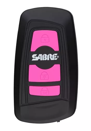 Sabre S1013PK 3-In-1 Stun Gun Safety Tool Pink Polymer 1.15 uC Pain Rating Features Built in Flashlight