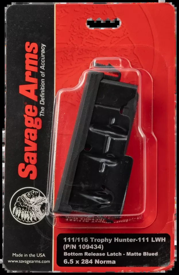 Savage 55234 OEM 6.5x284 Norma 4rd Blued Detachable Magazine for Axis, 10, 110, 11, 16 Models
