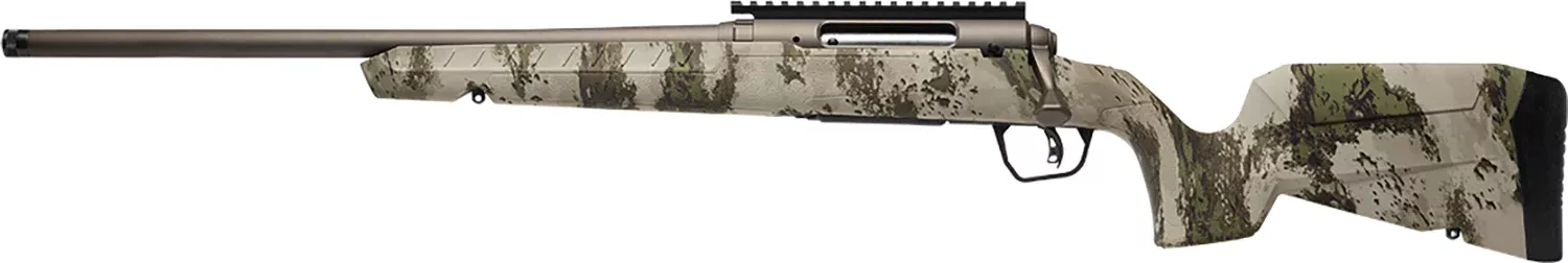 Savage Arms 32311 Axis 2 Pro Compact 7mm-08 Rem 4+1 20″ Gun Metal Bronze Cerakote Heavy Threaded Barrel & Picatinny Rail Carbon Steel Receiver, Fixed Woodland Camo Synthetic Stock, Left Hand