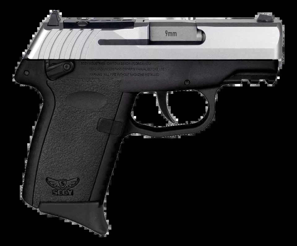 SCCY CPX-1 Gen3 9mm Pistol with Black Polymer Grip and Serrated SS Slide