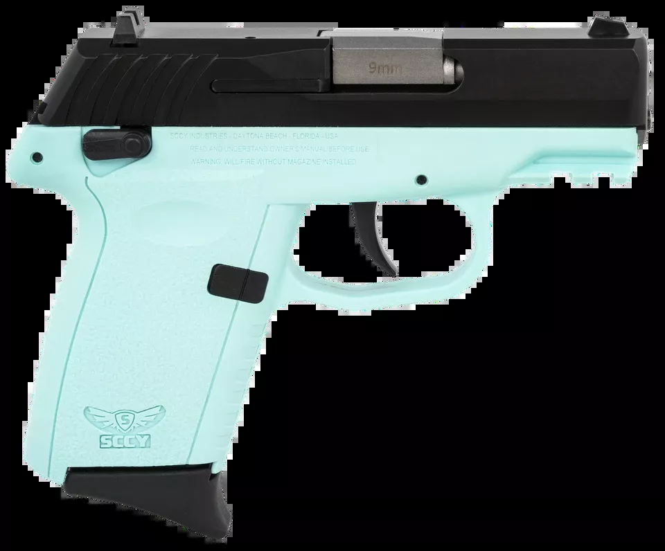 SCCY CPX-1 Gen3 9mm Pistol with Blue Polymer Grip and Picatinny Rail