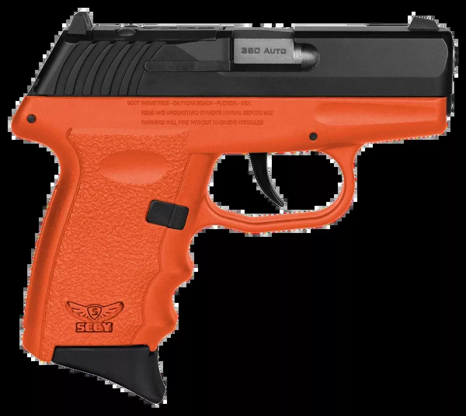 SCCY CPX-3 RD 380 ACP Pistol - Orange Polymer, Black Nitride Slide, 10+1 Capacity