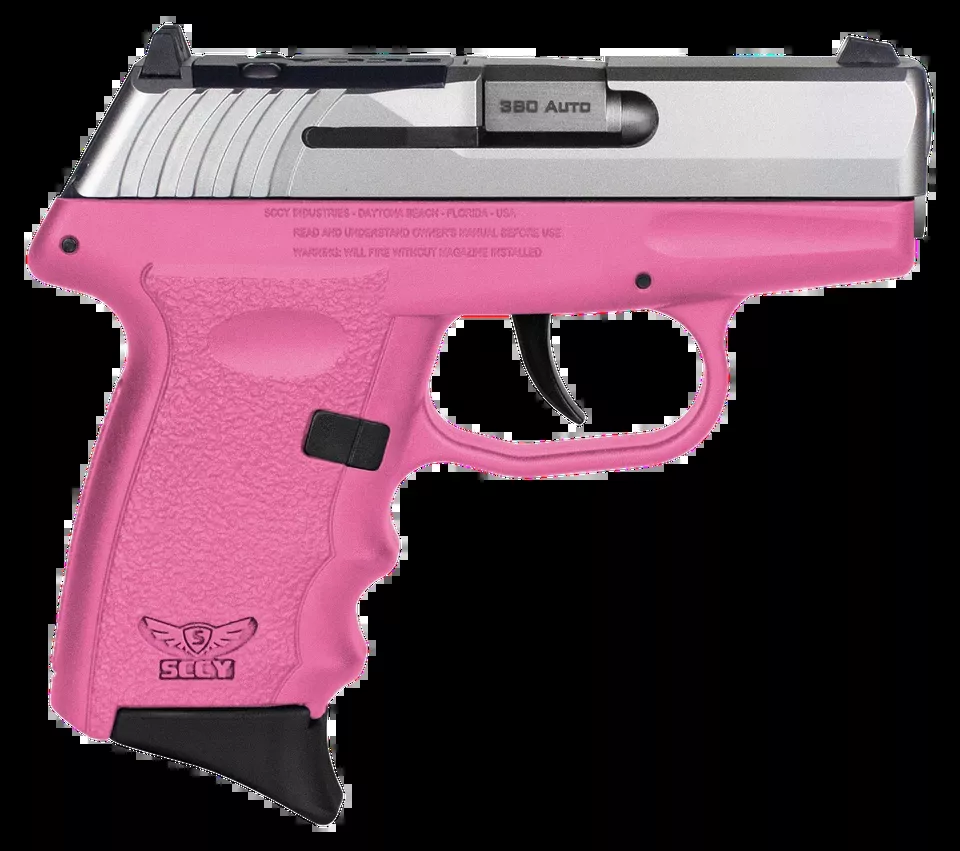 SCCY CPX-3 RD 380 ACP Pistol - Pink Polymer & Stainless Steel Slide