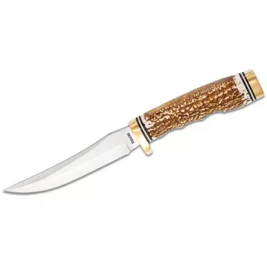 Schrade Uncle Henry Next Gen 153UH Fixed Blade Knife 4.9″ Trailing Point Blade Brown Handle