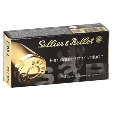 Sellier & Bellot 357 Sig FMJ | Ammo | 140 Gr | Box Of 50 | SB357SIG | 357a