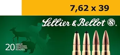 Sellier and Bellot 7.62×39 124gr SP Box of 20 rounds